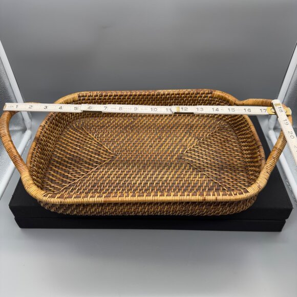 Pampered Chef Woven Selections Woven Serving Basket Casserole Tray 11" x 16" - Picture 7 of 9